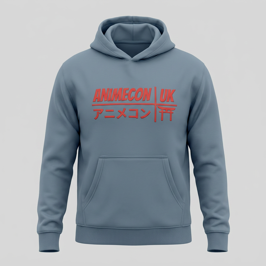 AnimeCon Steel Blue Logo Hoodie